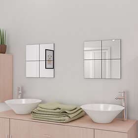 vidaXL Mirrorplattor utan ram glas 16 st 20.5 cm