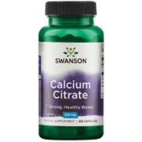 Swanson Calcium Citrate 200mg 60 Capsules
