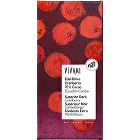 Vivani Dark Chocolate Cranberry 70% 100g