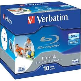 Verbatim BD-R DL 50GB 6x 10-pack Jewel Case Wide Printable
