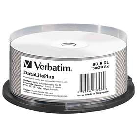 Verbatim BD-R DL 50GB 6x 25-pack Cakebox Wide Inkjet