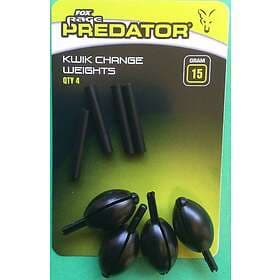 Fox Rage Predator Quick Change Lead Svart 15g