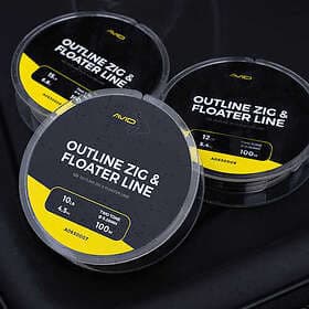 Avid Carp Outline Zig&floater fishing Line Guld 12 Lbs