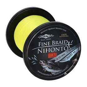 Mikado Nihonto Fine Braided Line 3000 M Gul 0.080 mm