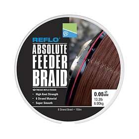 Preston Innovations Absolute Feeder Braided Line 150 M Röd 0.120 mm