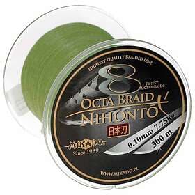 Mikado Nihonto Octa Braided Line 300 M Grönt 0.230 mm