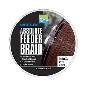 Preston Innovations Absolute Feeder Braided Line 150 M Röd 0.080 mm