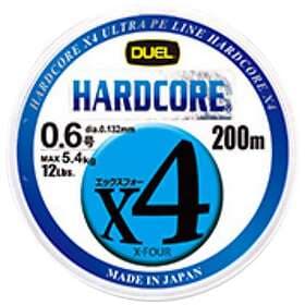 Duel Hardcore X4 Braided Line 200 M Blå 25 Lbs