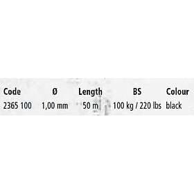 Black Cat Front Zone Braided Line 50 M Svart 1 mm