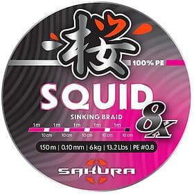 Sakura Squid 8 Braided Line 150 M Blå 0.080 mm