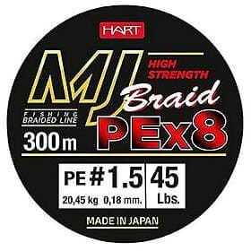 Hart Mj 300 M Braided Line Flerfärgad 0.180 mm