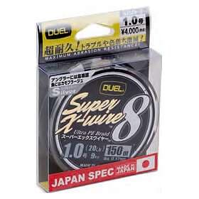 Duel Super X Wire 8 150 M Line Svart 0.190 mm