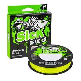 Berkley Sick Braid X8 Flätlinor 150 meter HV Yellow / 0.12mm (11.2kg)