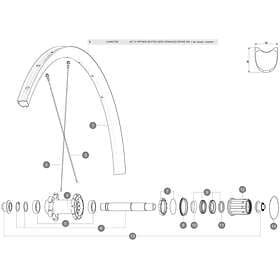 Mavic Spokes Cosmic Pro Carbon Disc Front/rear Left 12 Units Svart 294 mm