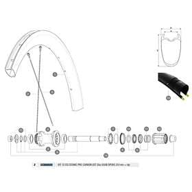Mavic Spokes Cosmic Pro Carbon Ust Disc 650b Rear Right 12 Units Svart 251 mm