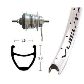 Shimano Bakhjul 700c med Nexus 7 nav, silver
