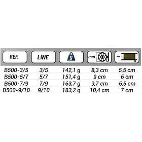 Baetis B500 Flyfishing Reel Svart Line 7 / 9