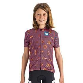 Sportful Checkmate Short Sleeve Jersey Lila 14 Years Pojke