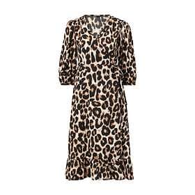 Only Olivia Wrap Midi 3/4 Sleeve Dress Beige S Kvinna