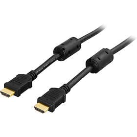 Deltaco Ferrite 18.6Gbps HDMI - HDMI High Speed with Ethernet 1.5m