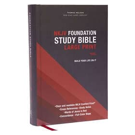 NKJV, Foundation Study Bible, Large Print, Hardcover, Red Letter, Thumb Indexed,