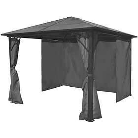 Be Basic Paviljong 3x3m (Anthracite Grey) Aluminum with curtains