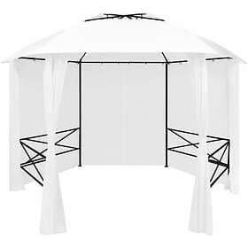 Be Basic Hagetelt med gardiner 360x312x265 cm hvit 180g/m² Hvit