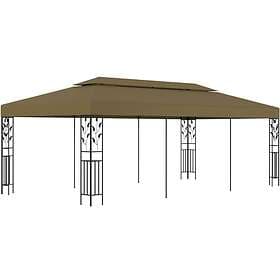 Be Basic Paviljong 6x3 m gråbrun 180g/m² Taupe