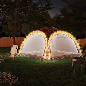Be Basic Partytelt med LED og 4 sidevegger 3.6x3.6x2.3 m kamuflasje Flerfarget