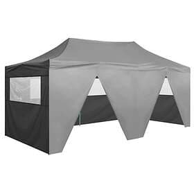 Be Basic Folding Party Tent 3x6m Steel Anthracite with 4 Walls
