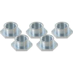 VAR Bag Of 5 Hex Nuts Silver 4.95 mm