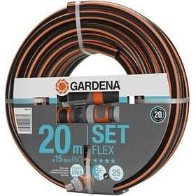 Gardena Flex Garden Hose 20m 15mm + Lance and Access