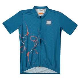 Sportful Checkmate Short Sleeve Jersey Blå 14 Years Pojke