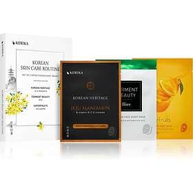 Care KORIKA KOREAN SKIN ROUTINE SET OF 3 BRIGHTENING SHEET MASKS Set (med upplju